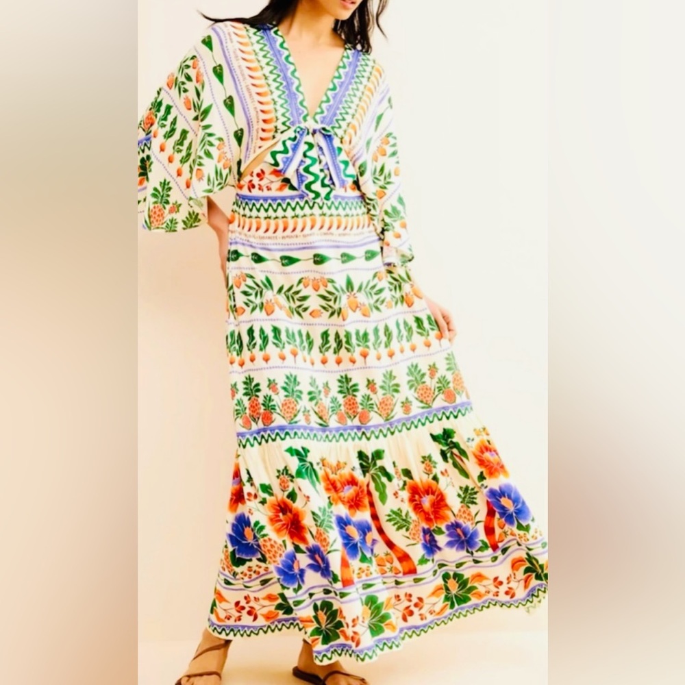 FARM Rio Multicolor Floral Maxi Dress
